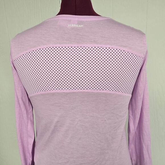 Women's Adidas "Aeroready" Lavender Long Sleeve Athletic Top | Size Small - Picture 7 of 11